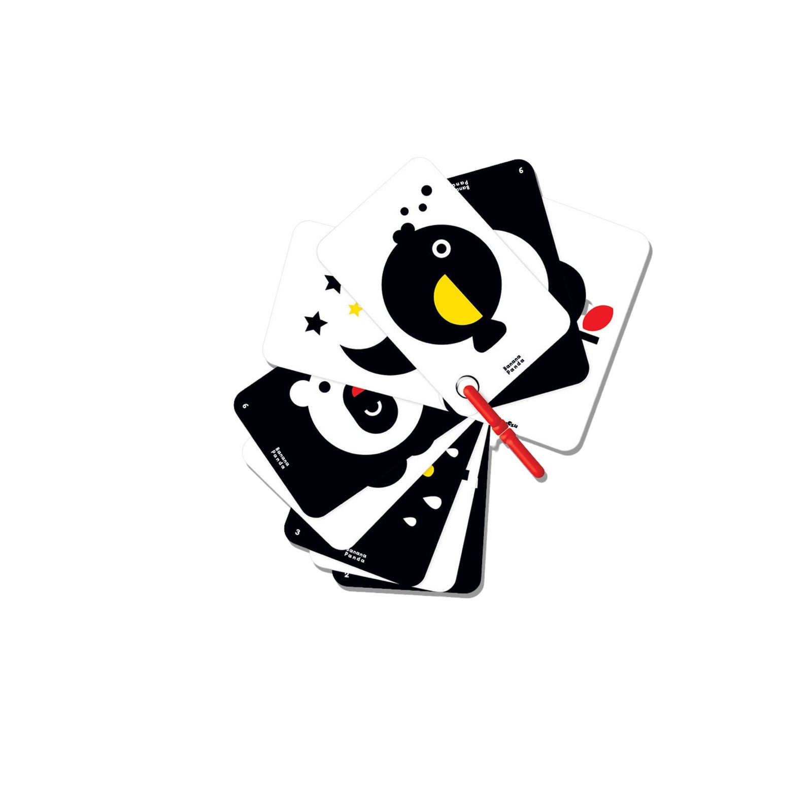 High Contrast Baby Flash Cards On Ring