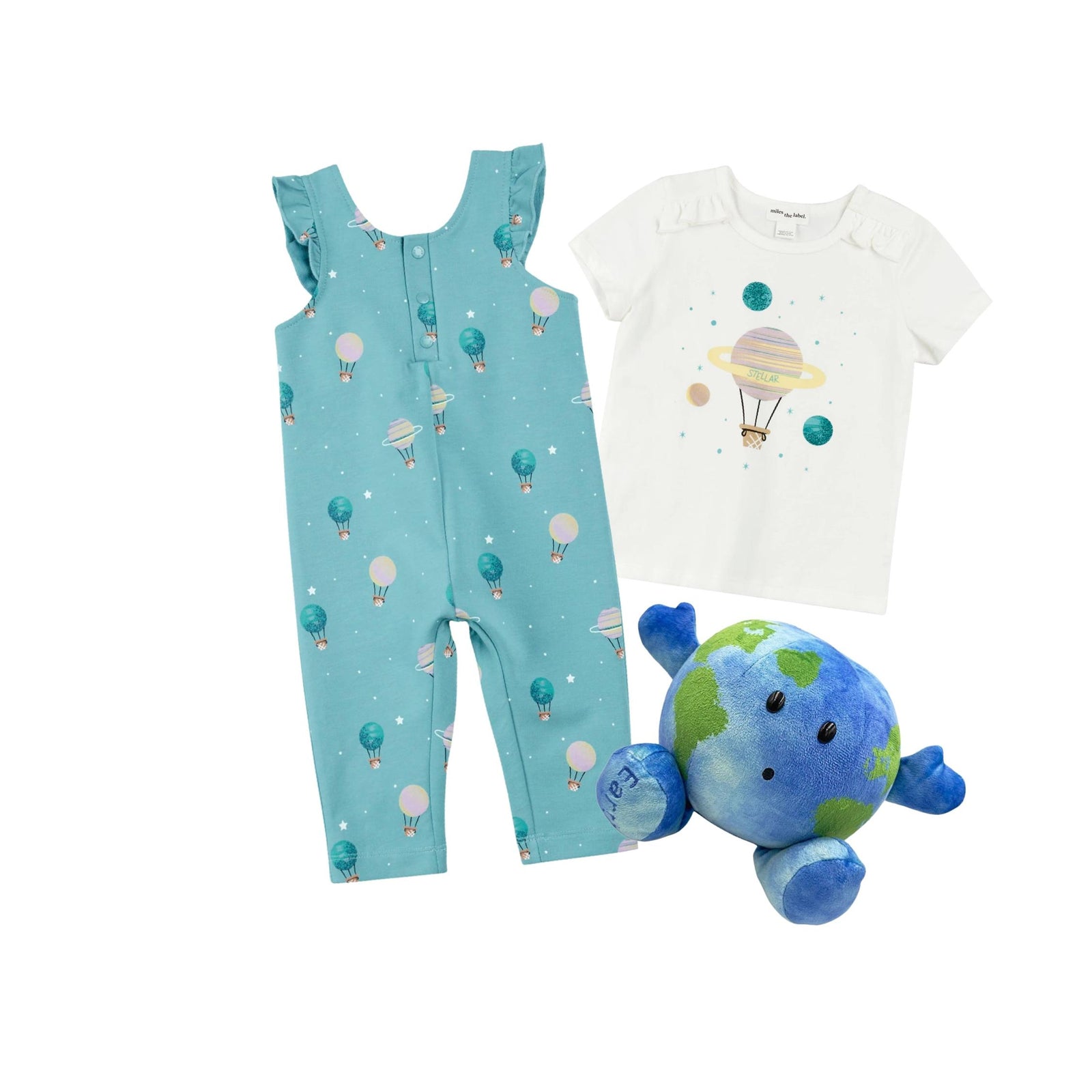 Hot Air Balloon Print Sleeveless Romper