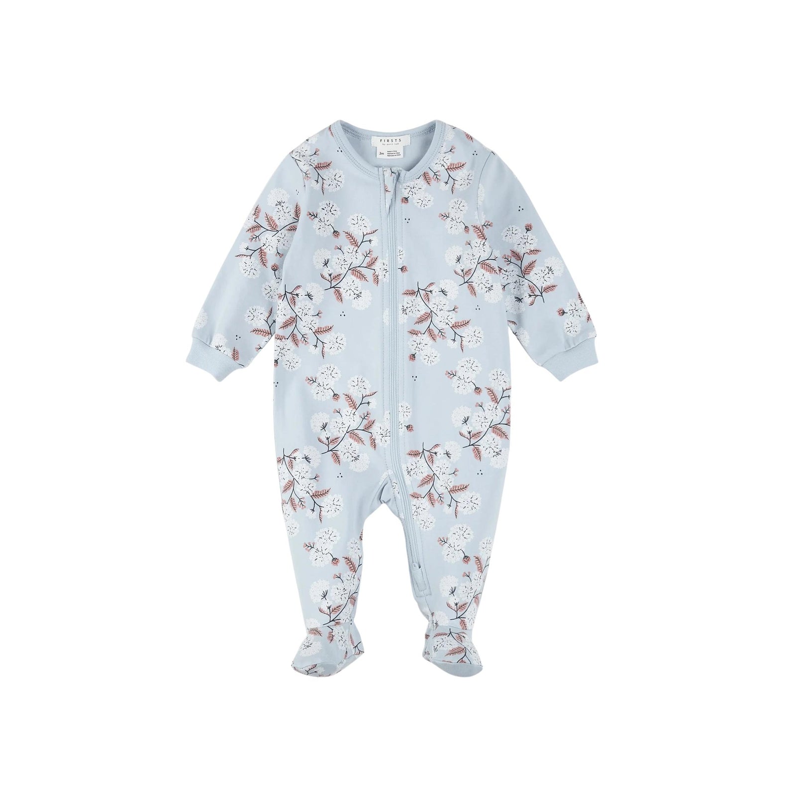 Hydrangea Print Knit Footed Sleeper