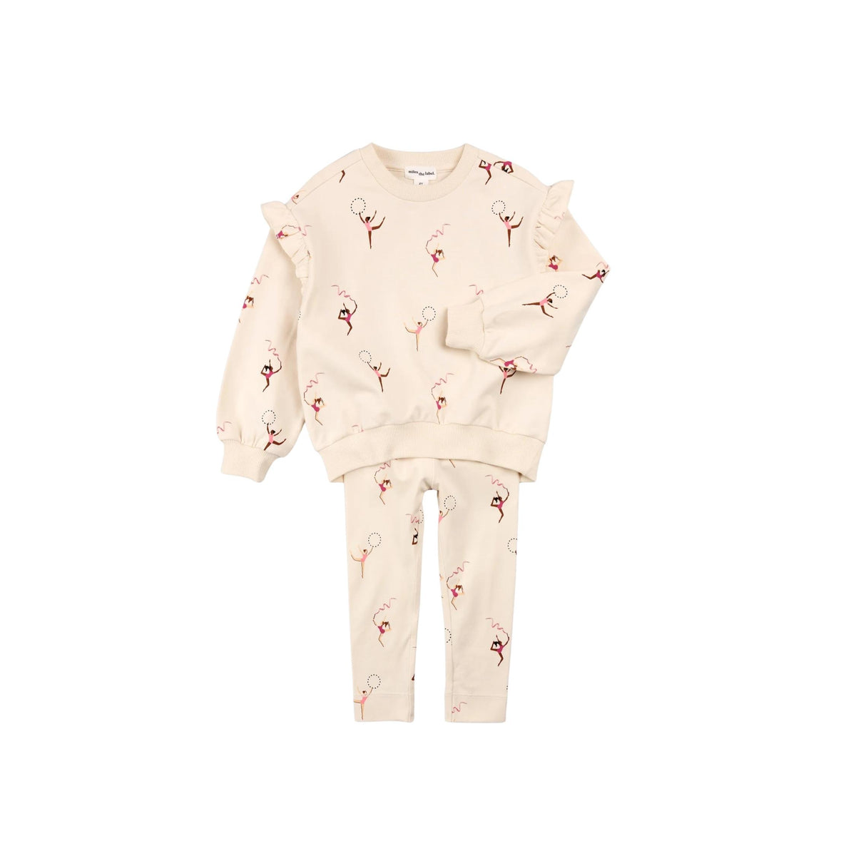 Gymnast Print Long Sleeve Shirt &amp; Legging Set