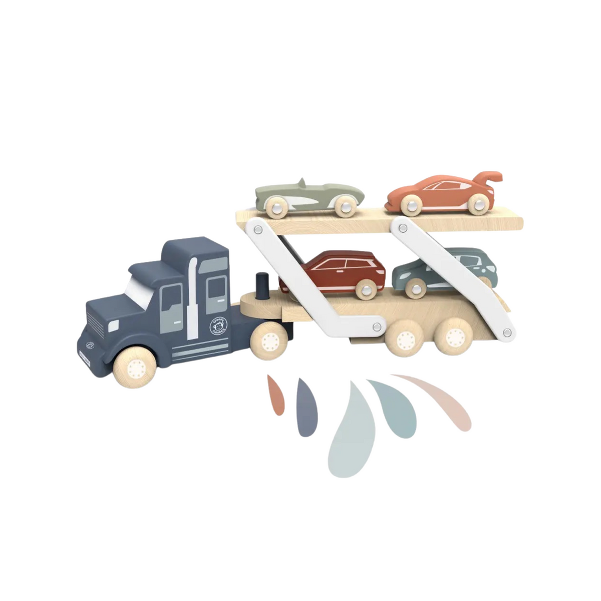 Wooden Car Transporter Truck Toy
