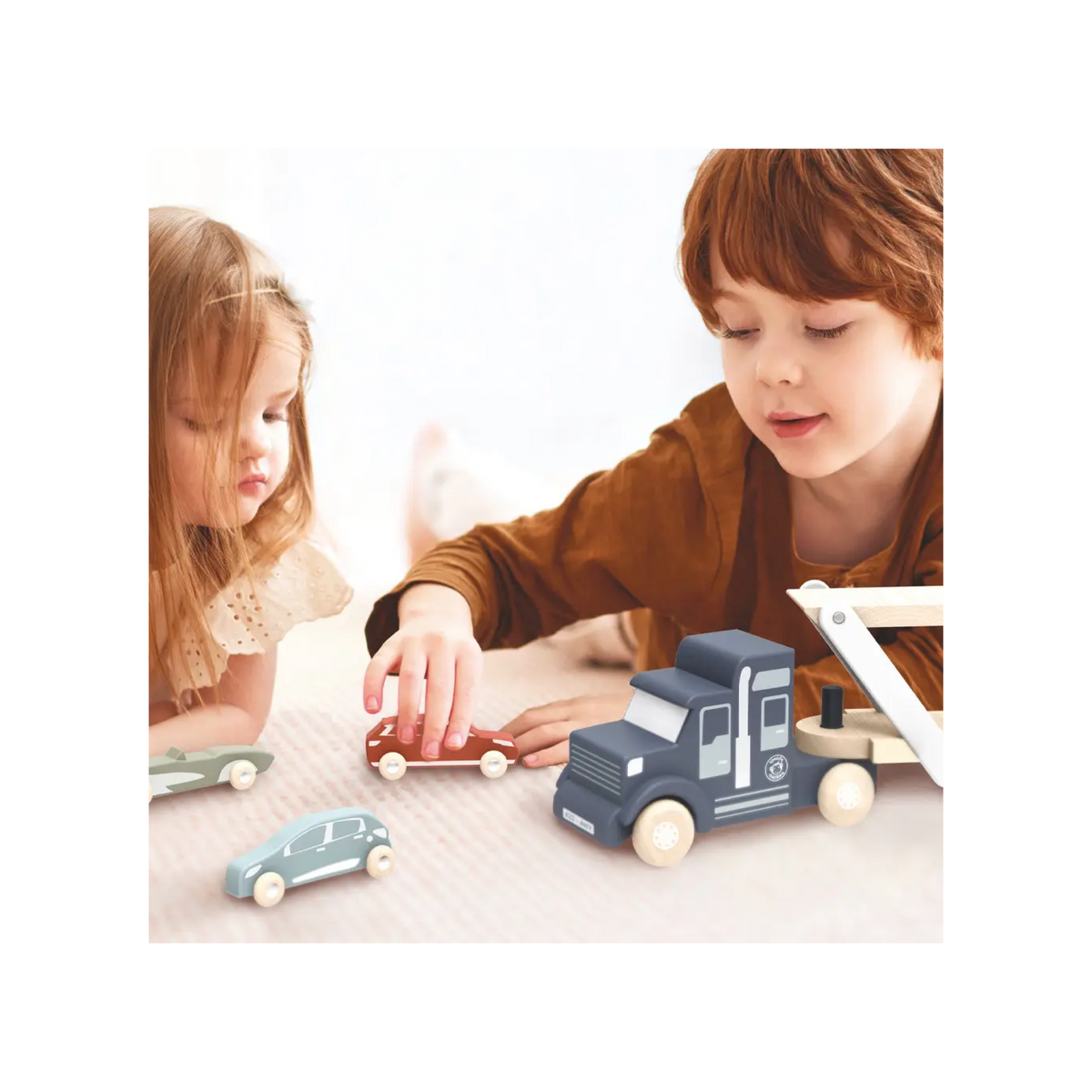 Wooden Car Transporter Truck Toy