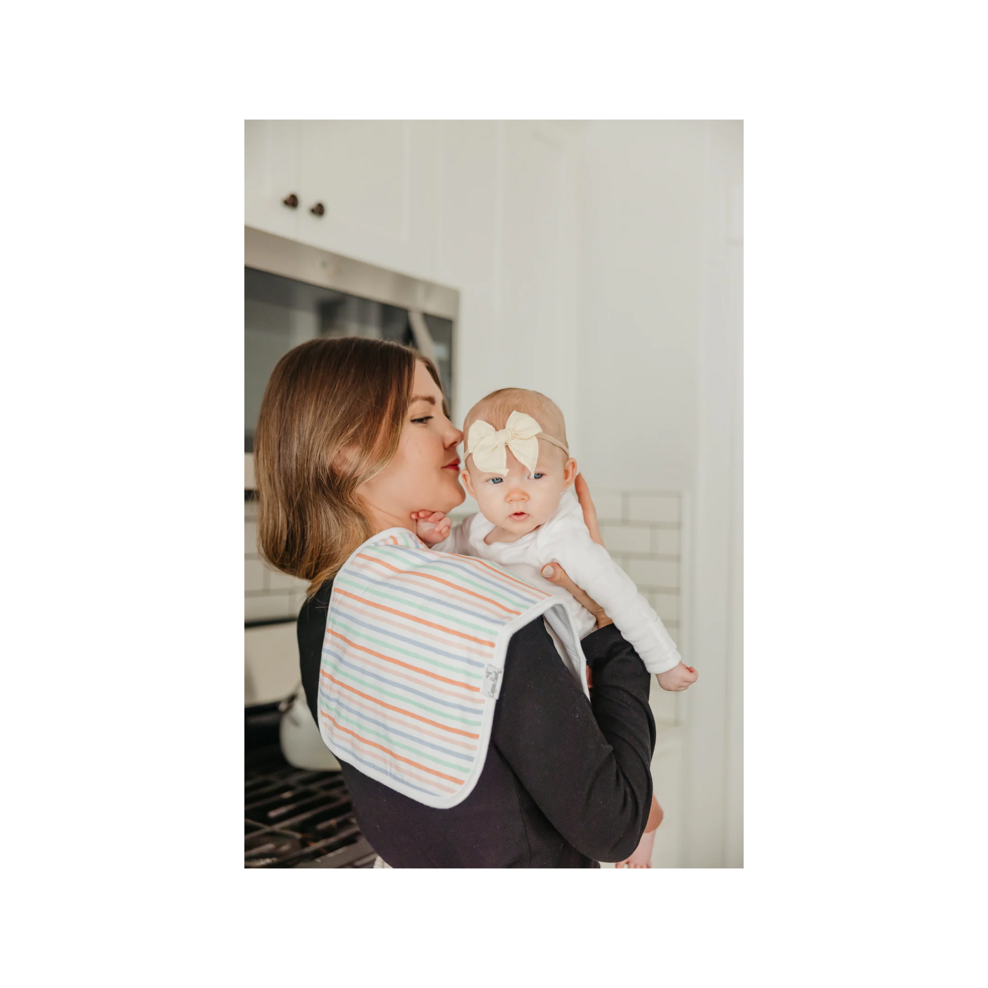 Cheery Color Stripe Burp Cloth