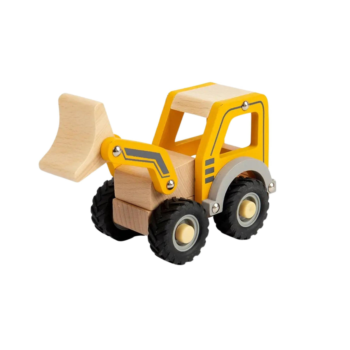 Wooden Mini Digger Toy Truck