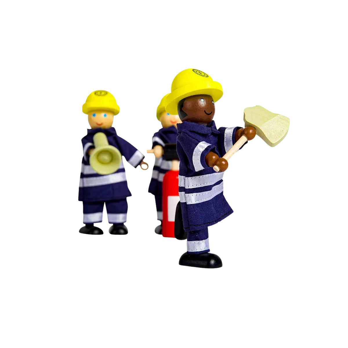 Wooden Firefighters Figures Set