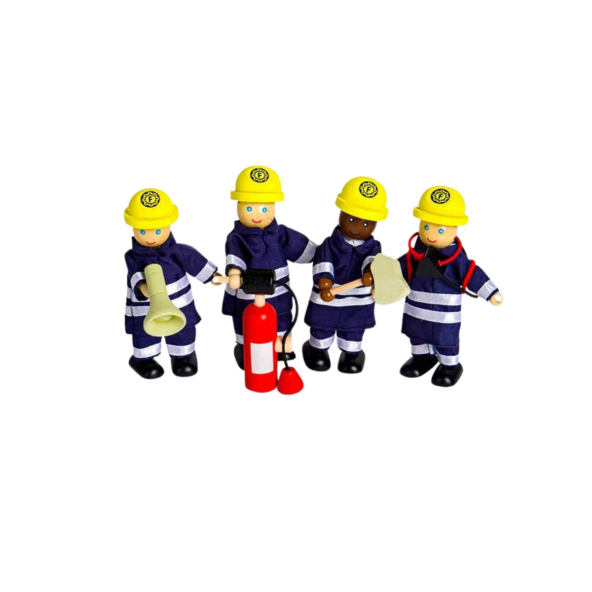 Wooden Firefighters Figures Set