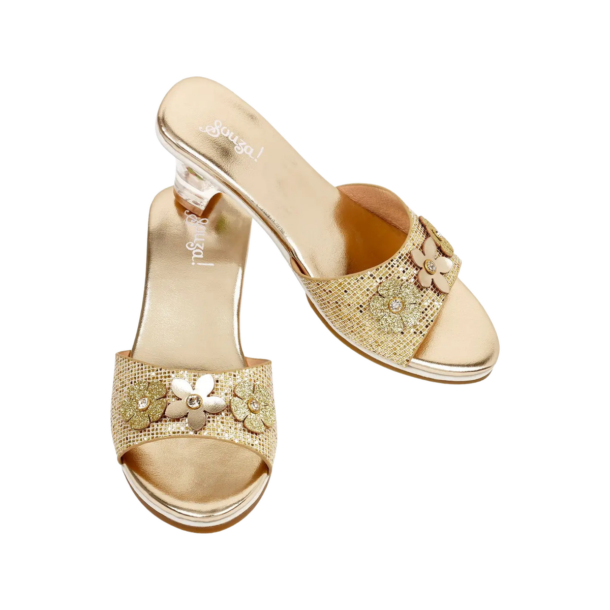 Ellina High Heel Slippers Gold