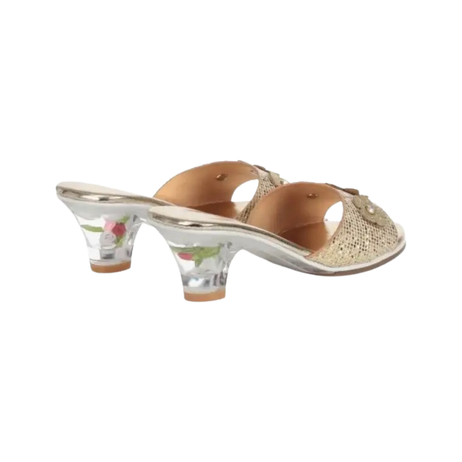 Ellina High Heel Slippers Gold