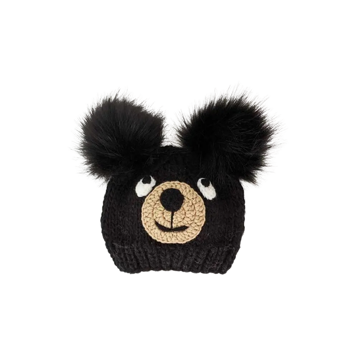 Brown Bear Knit Beanie Hat