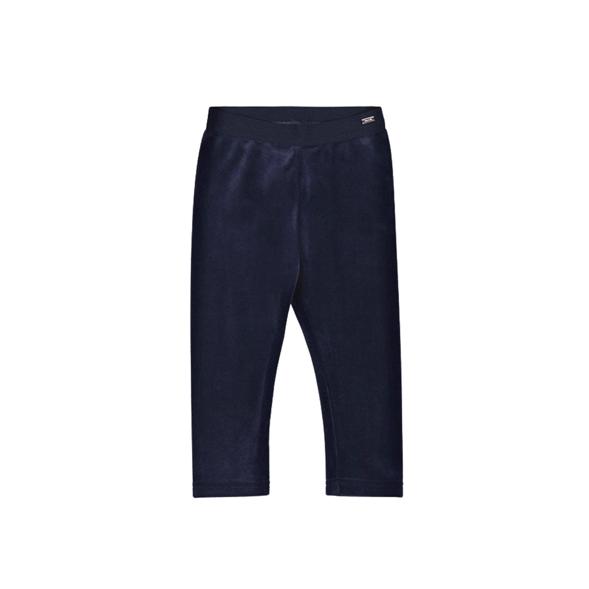 Basic Baby Girl Navy Velvet Leggings