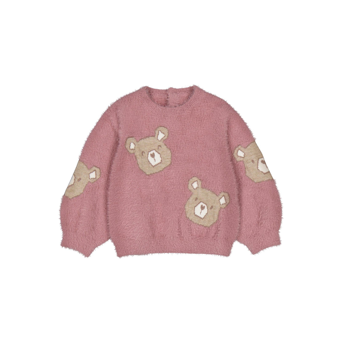 Happy Bears Motif Orchid Sweater