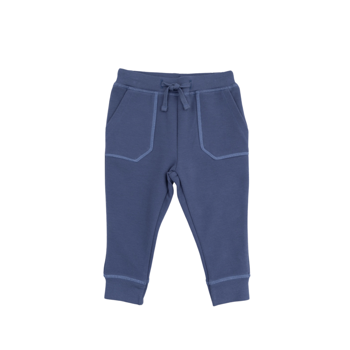 Blue Jogger With Varsity Stripes