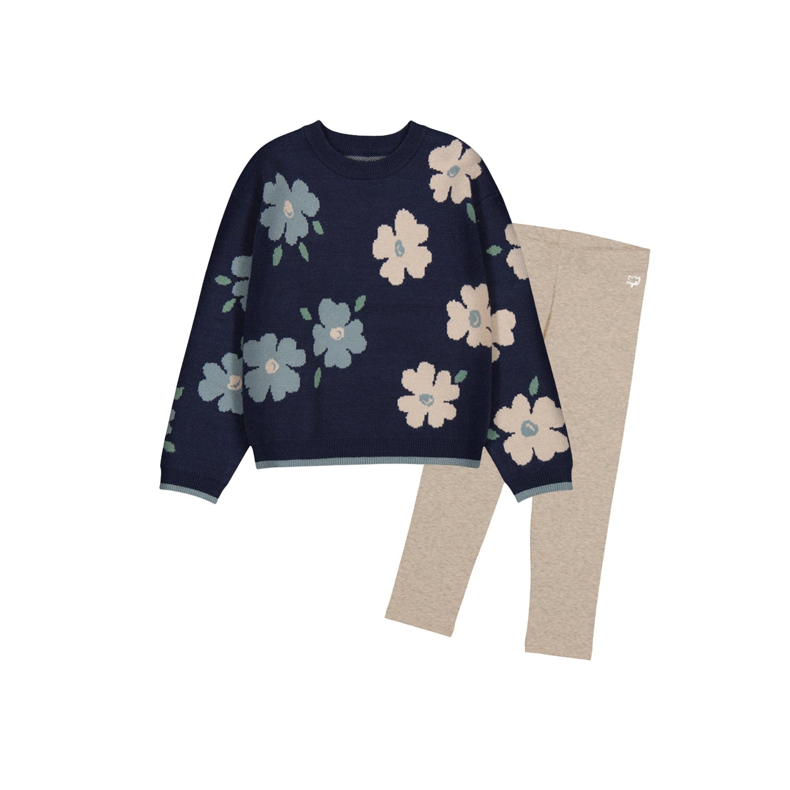 Jacquard Flower Print Sweater