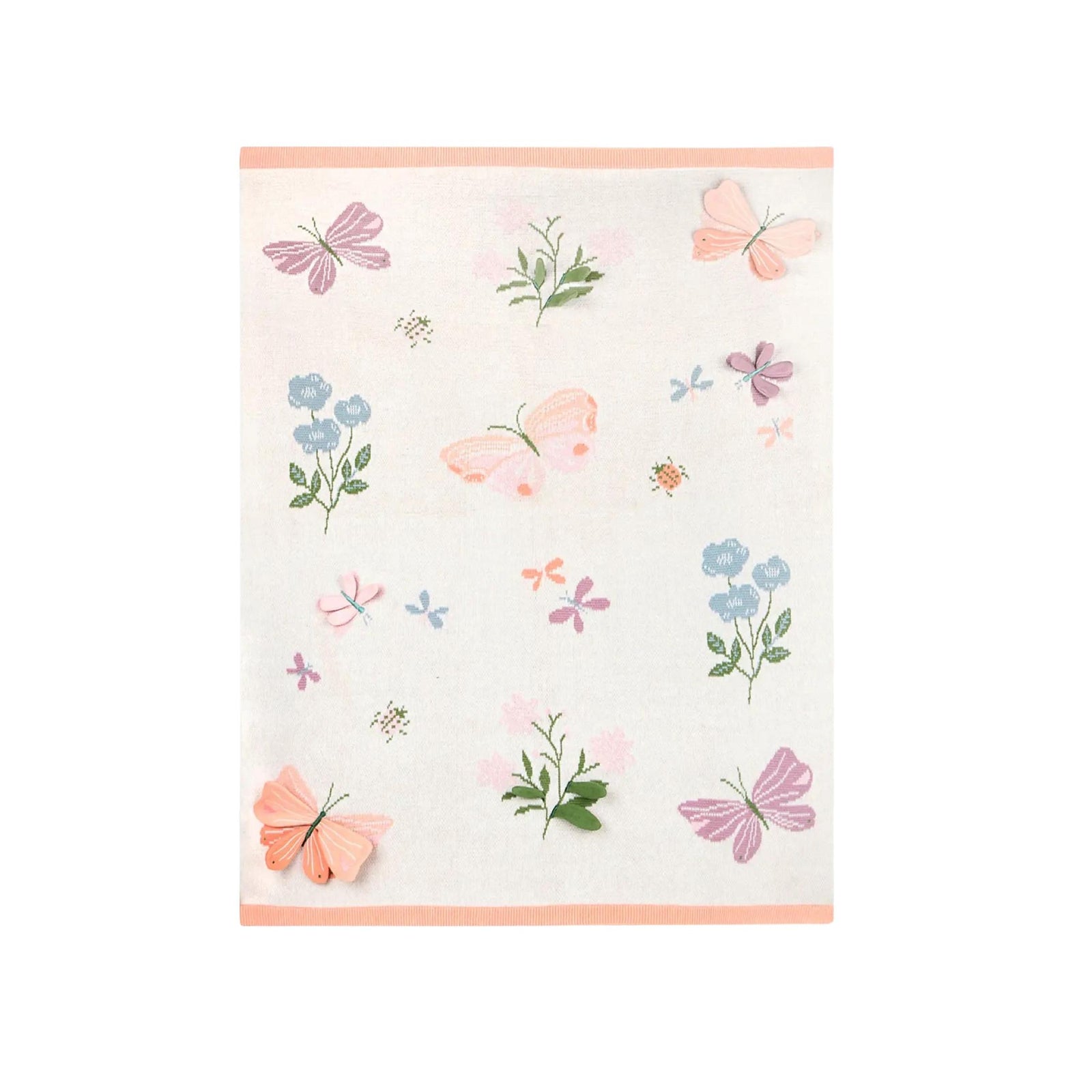 Organic Cotton Jacquard Sweater Knit Baby Blankets