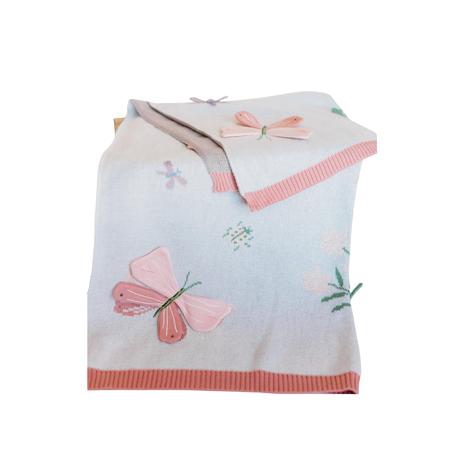 Organic Cotton Jacquard Sweater Knit Baby Blankets