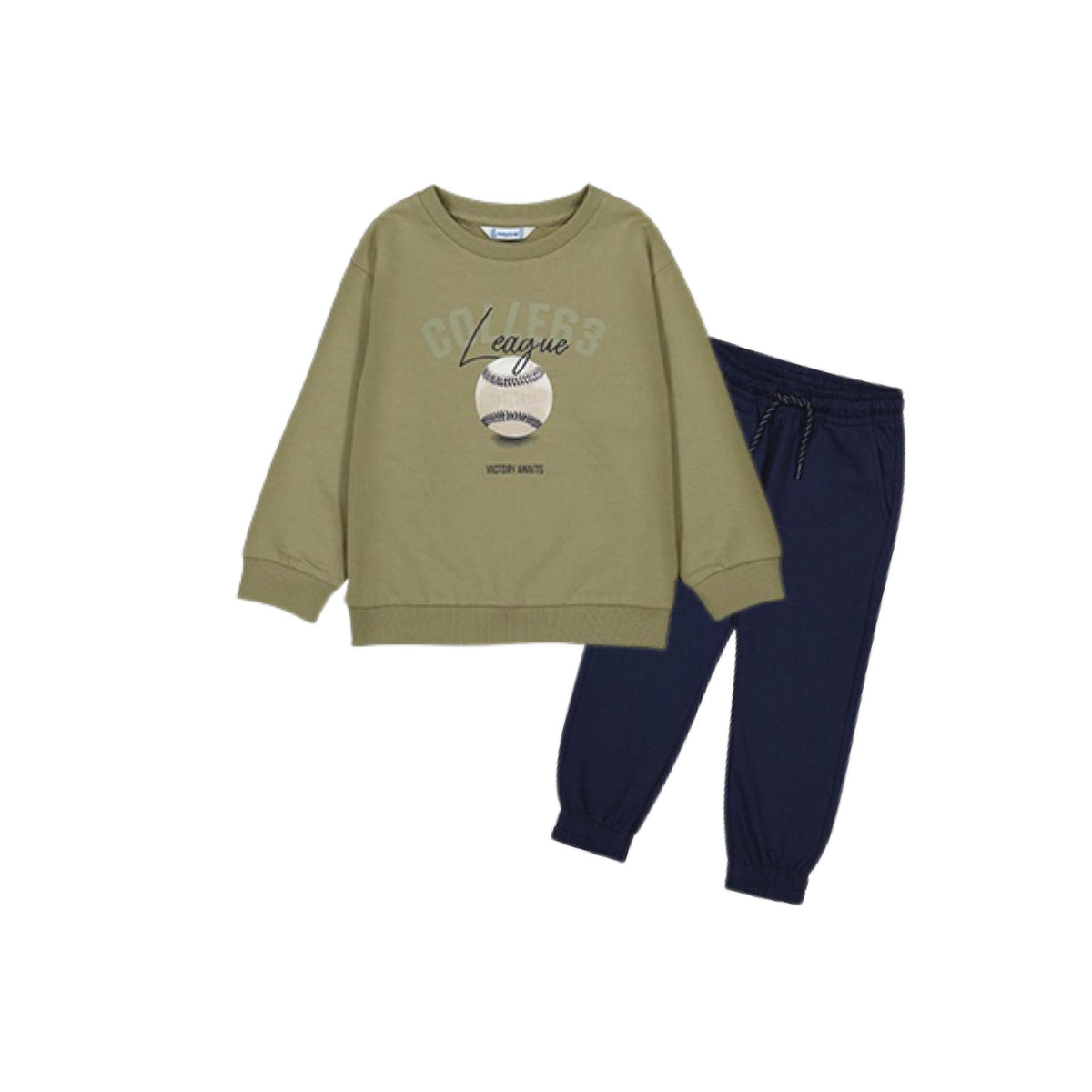 Baseball League Print 2-Piece Set