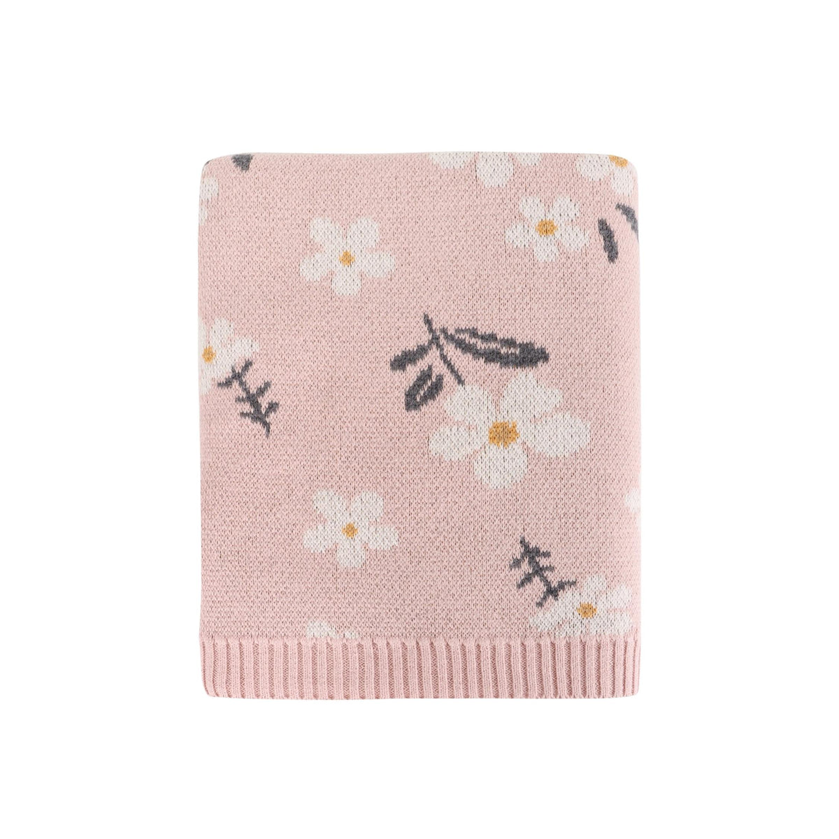 Organic Cotton Jacquard Sweater Knit Baby Blankets
