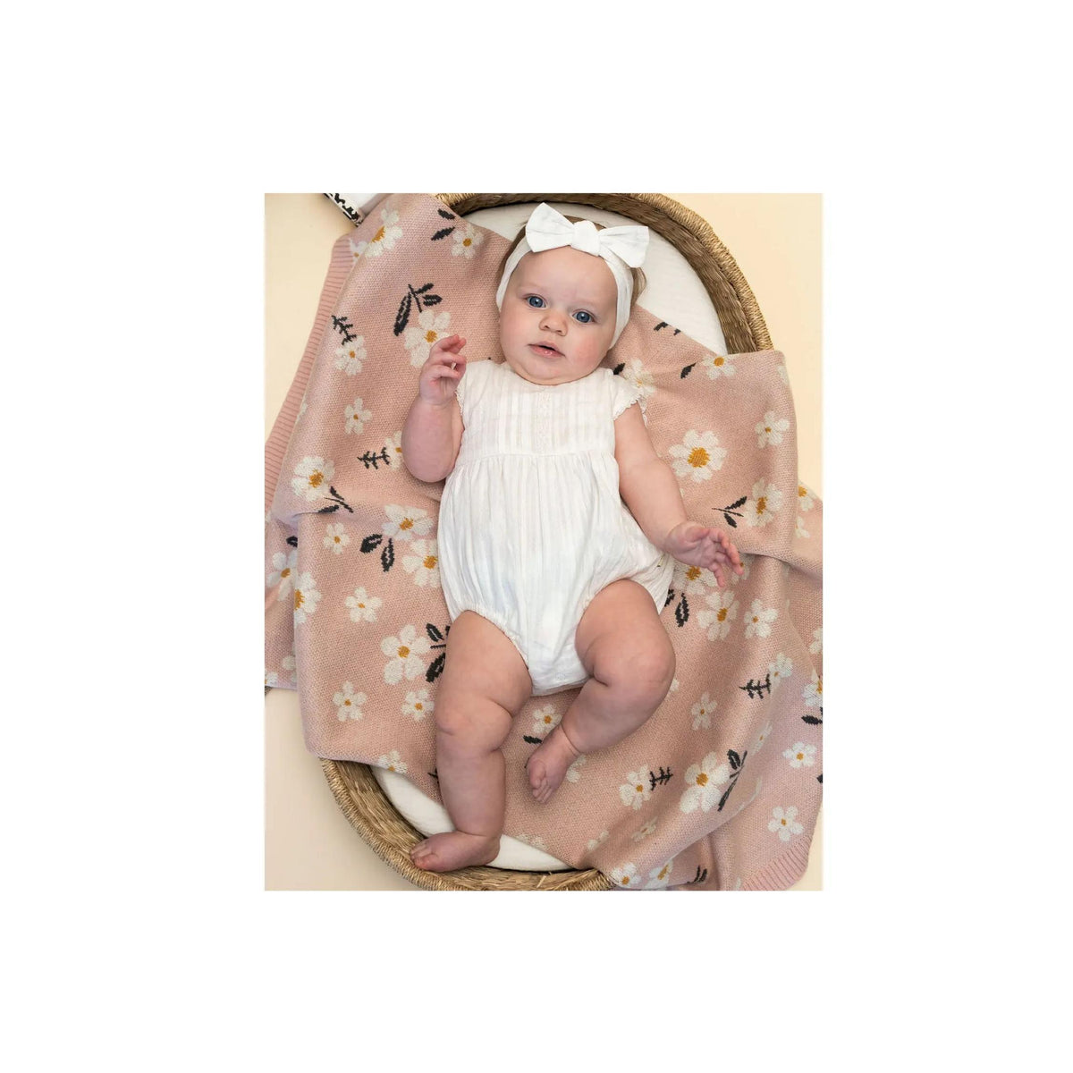 Organic Cotton Jacquard Sweater Knit Baby Blankets