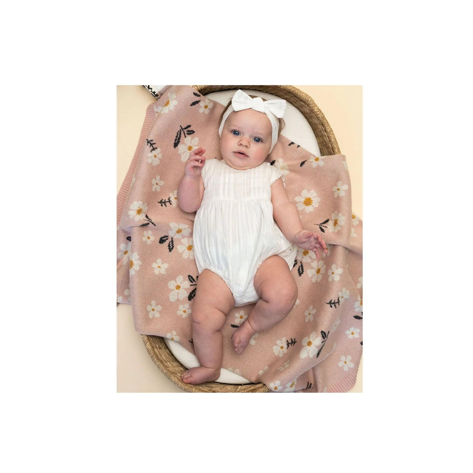 Organic Cotton Jacquard Sweater Knit Baby Blankets