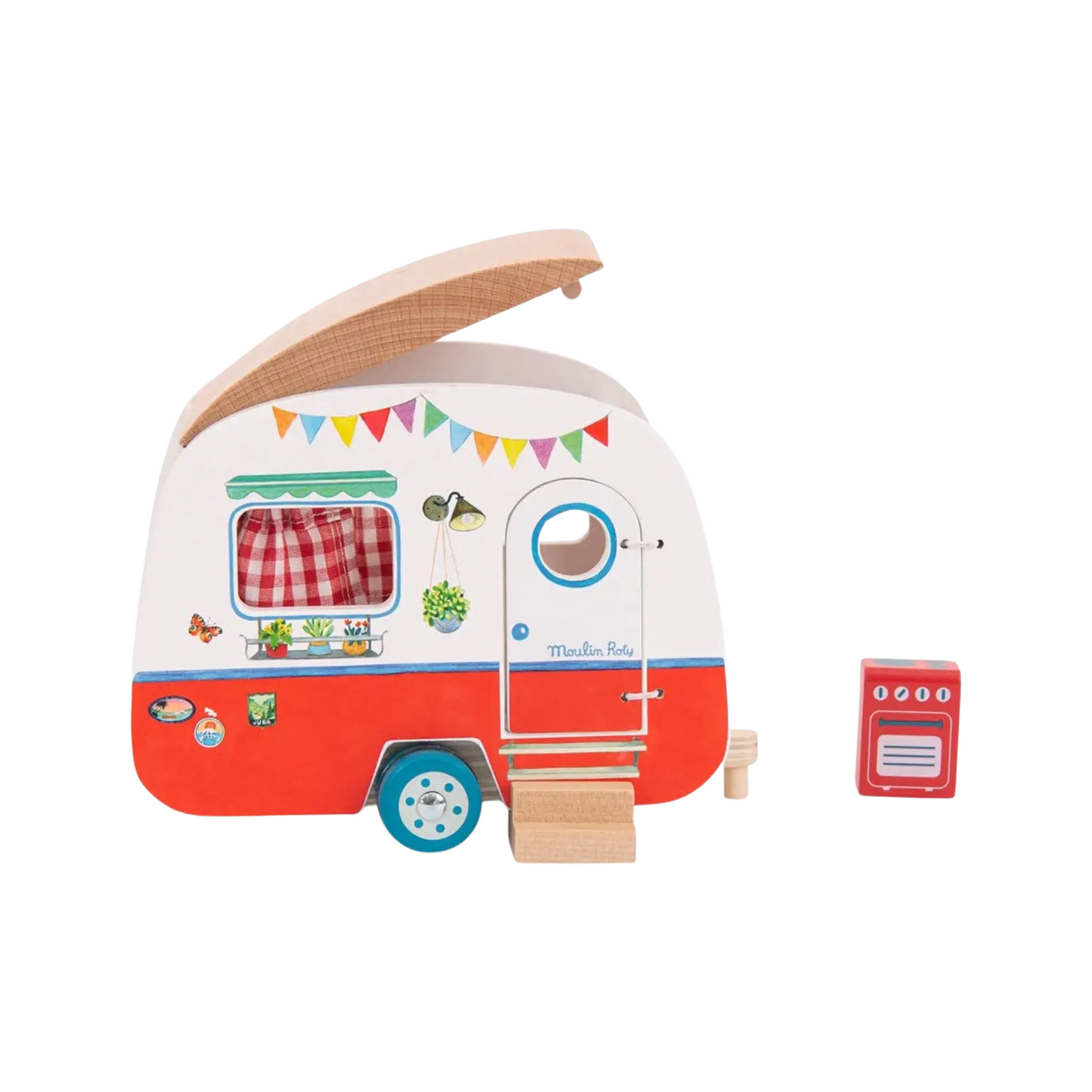 The Big Family Wooden Caravan Toy