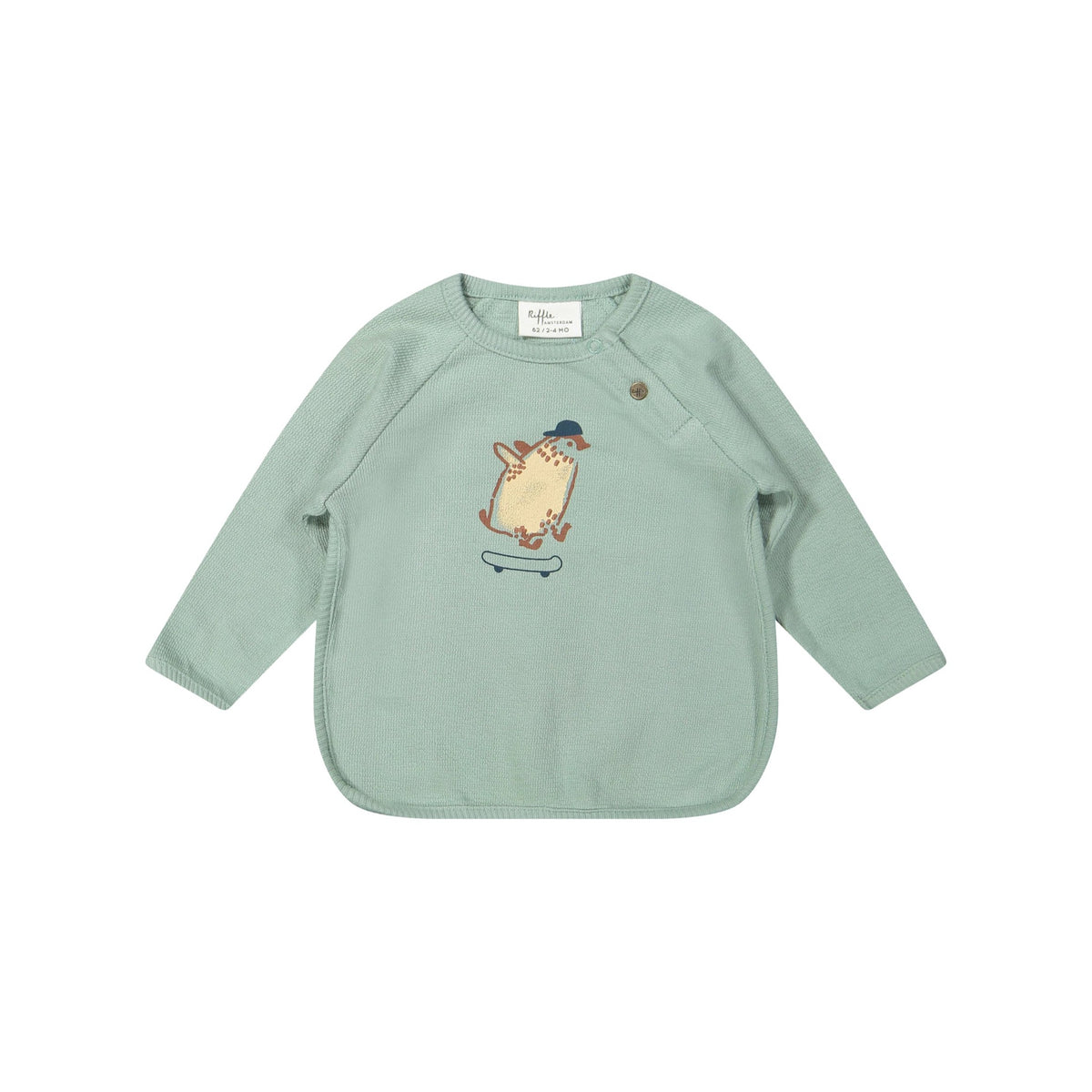 “Penguin Party” Motif Baby Sweater