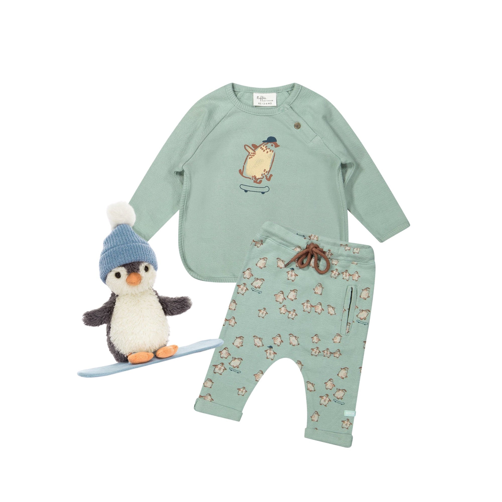 Baggy “Penguin Party” Baby Sweat Pant