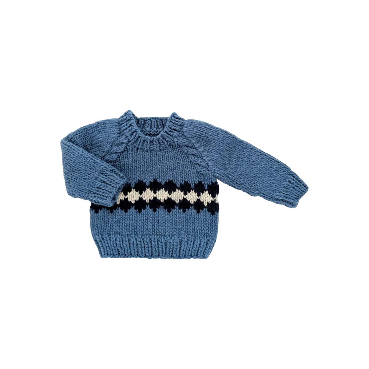 Geo Slate Blue Sweater