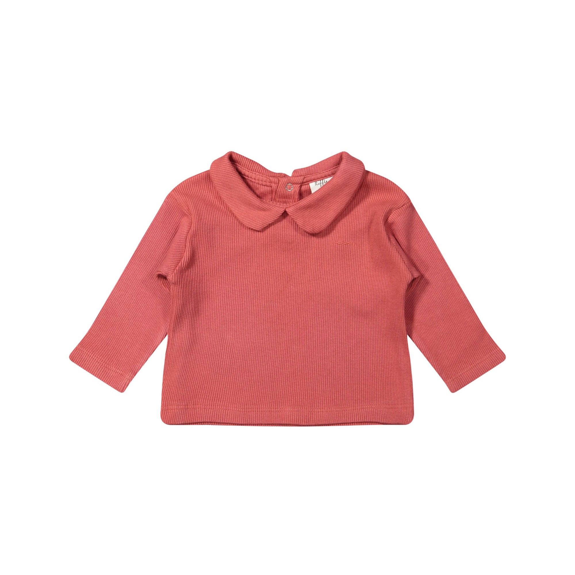 Derby Pink Ribbed Ruffle Collar Baby Shirt