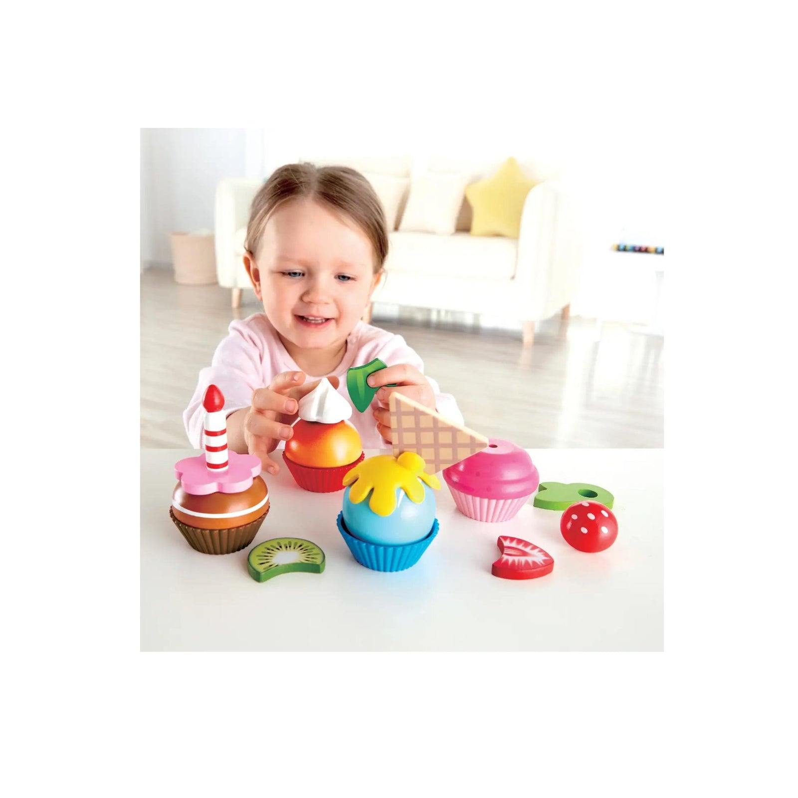 Wooden Cupcakes Playset