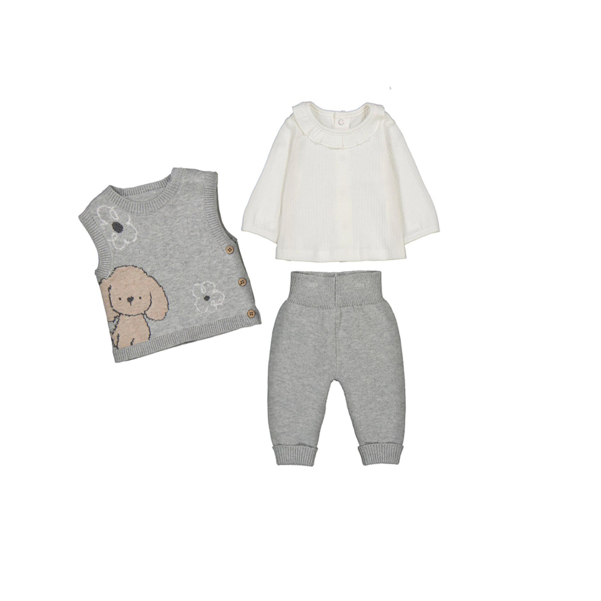 Layette Baby Girl Knit Legging 3-Piece Gift Set