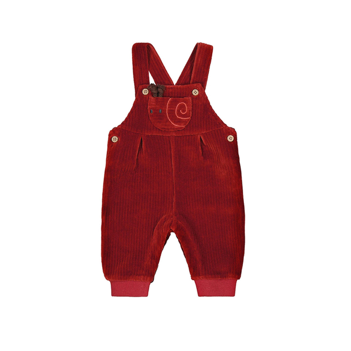 Layette Unisex Corduroy Dungaree - Cayena
