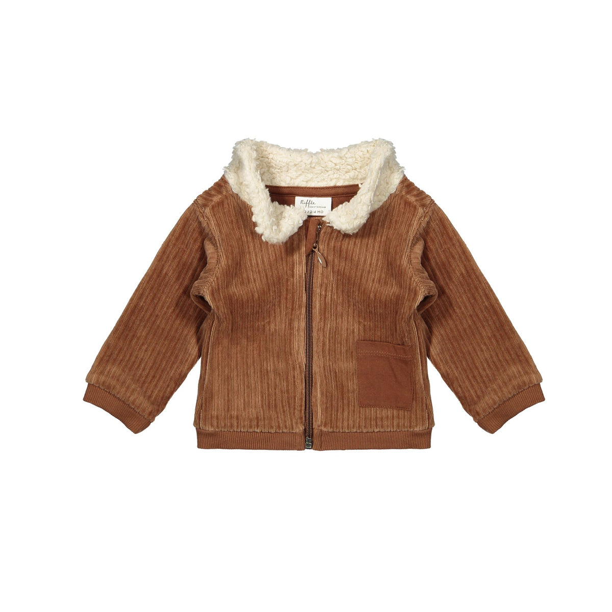 Brown Corduroy Ribbed Cardigan