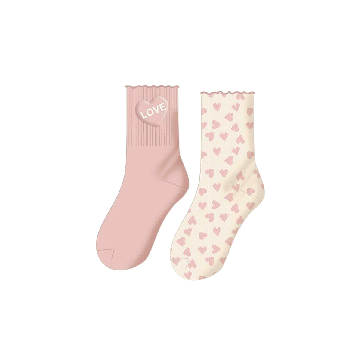 Girls’ Jacquard Sock Sets - 2-Piece