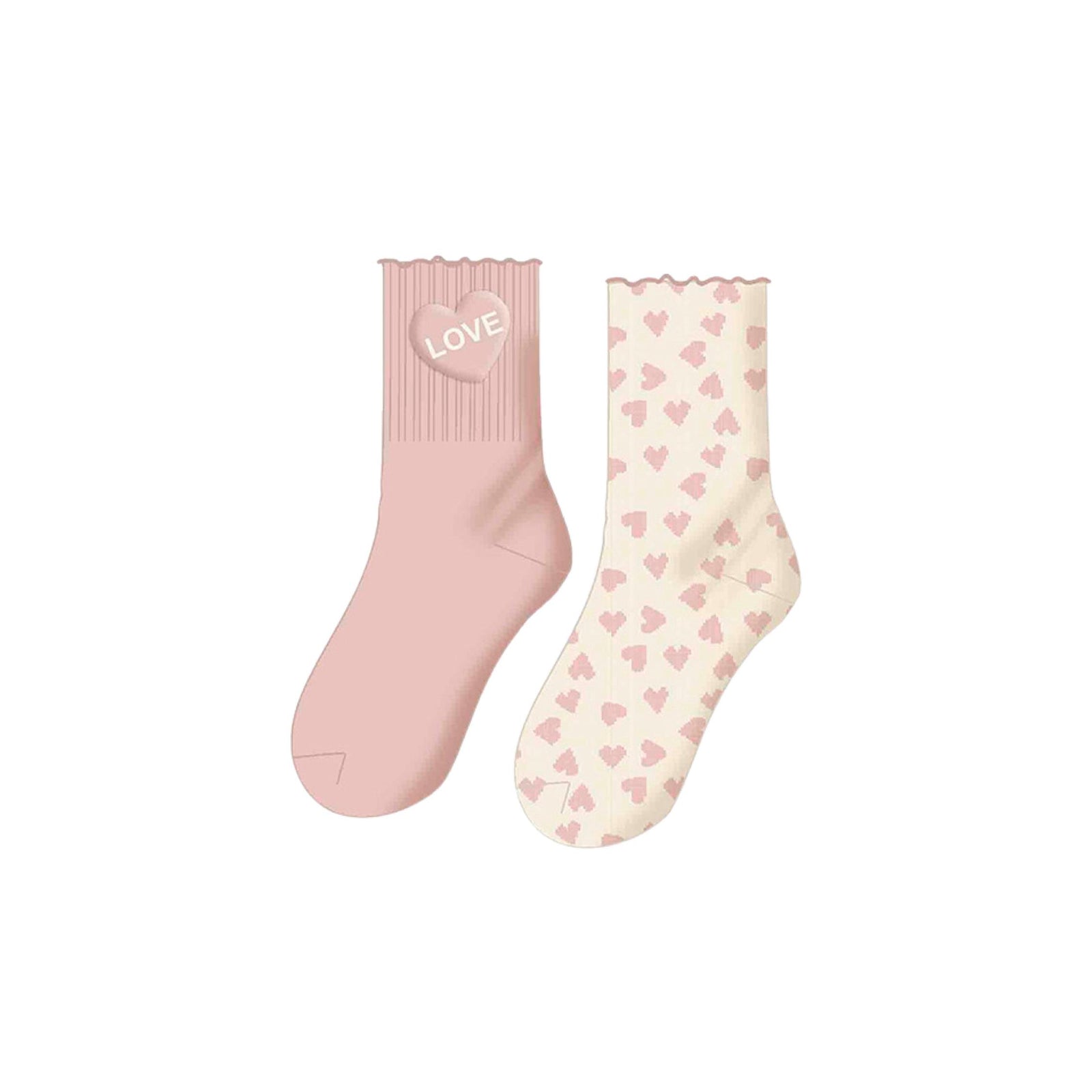 Girls’ Jacquard Sock Sets - 2-Piece