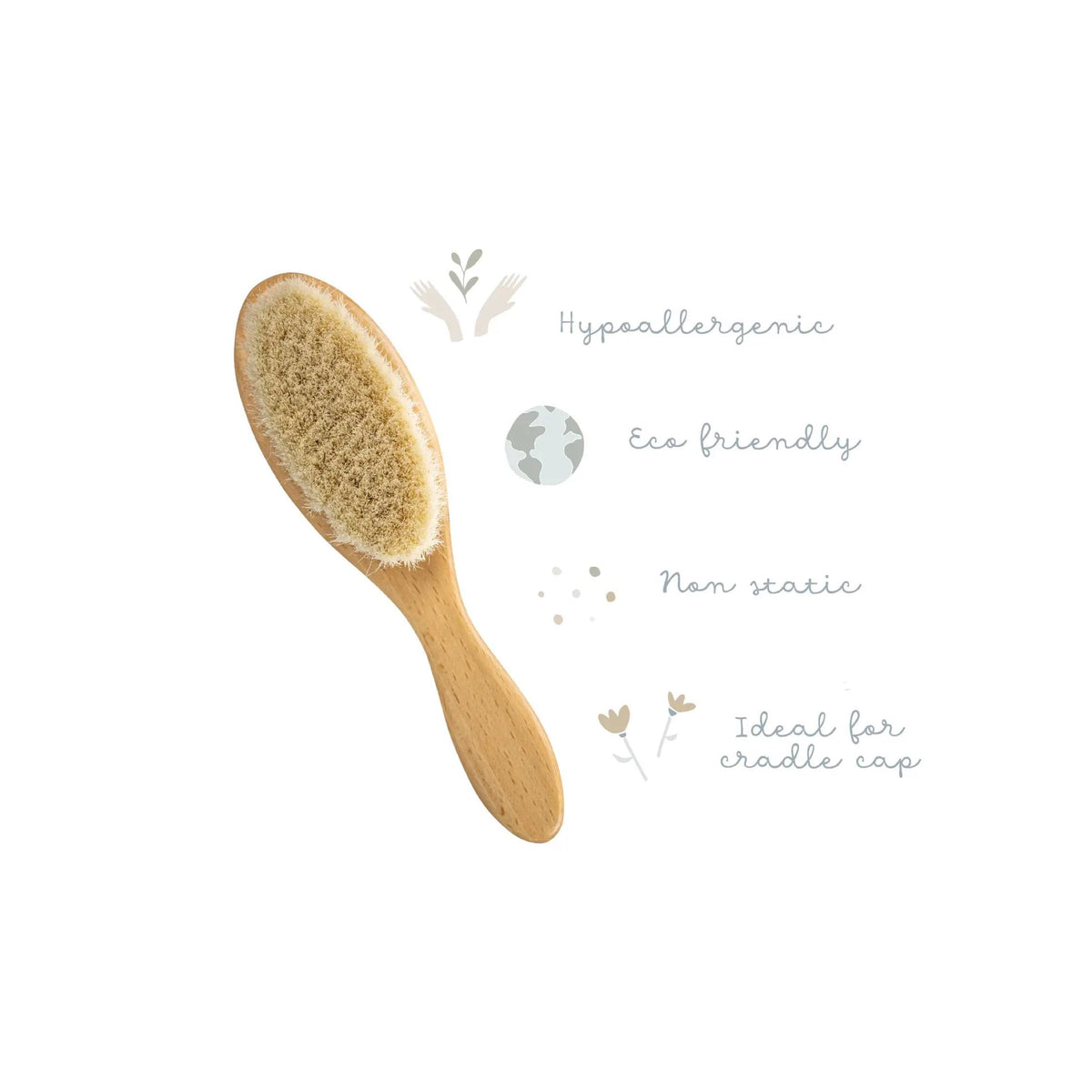 Goat Hairbrush for Newborn