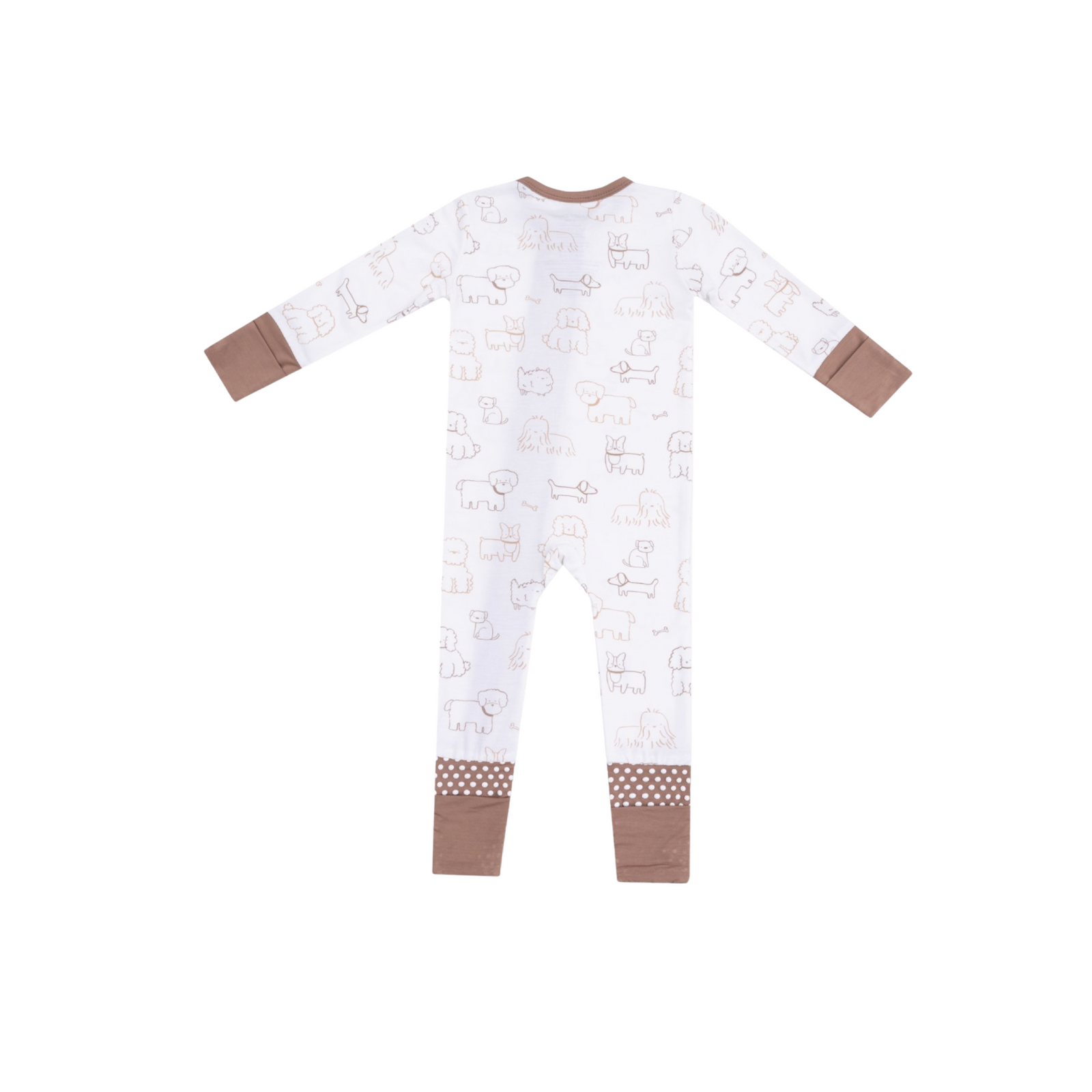 Neutral Pups 2 Way Zipper Romper
