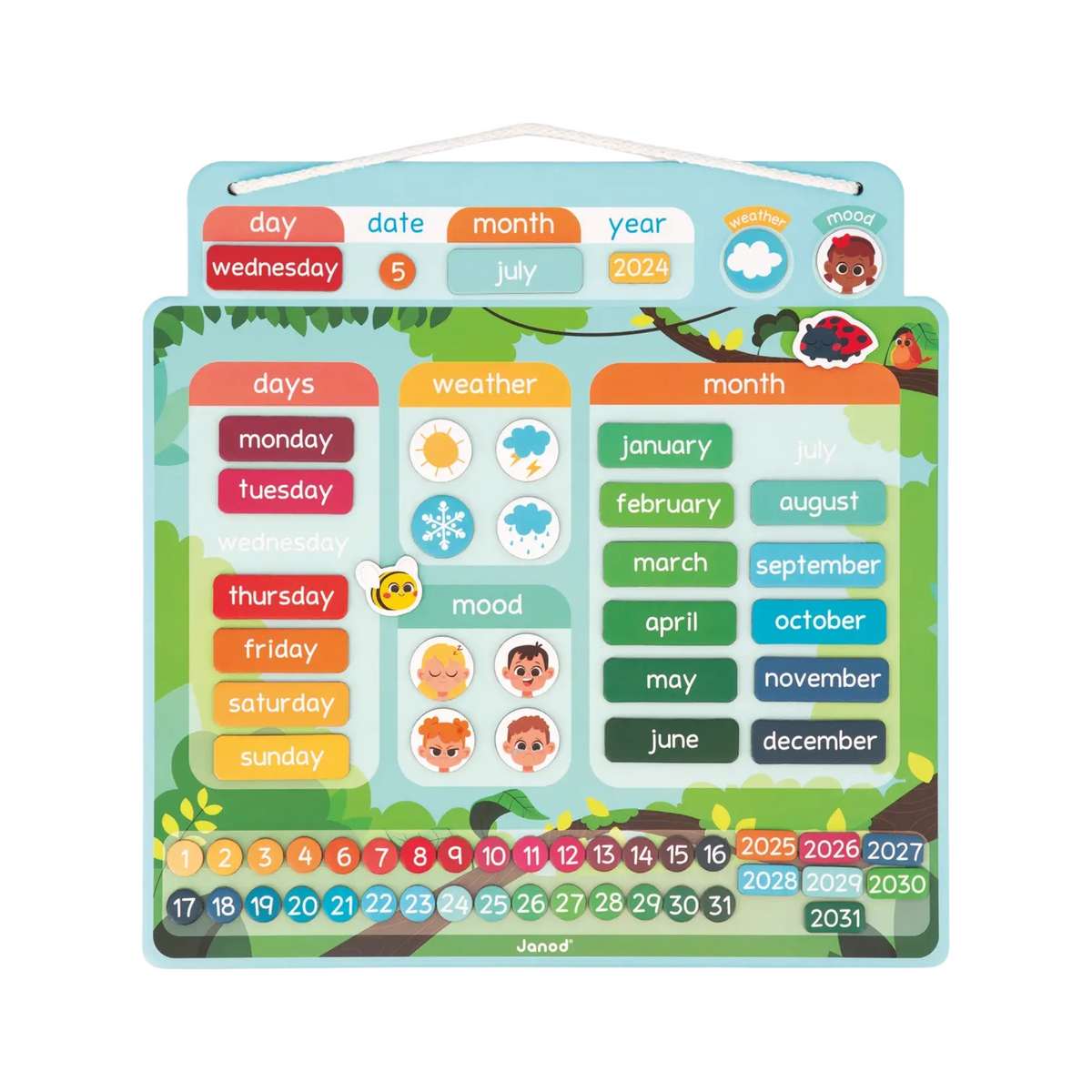 Magnetic Wooden Calendar