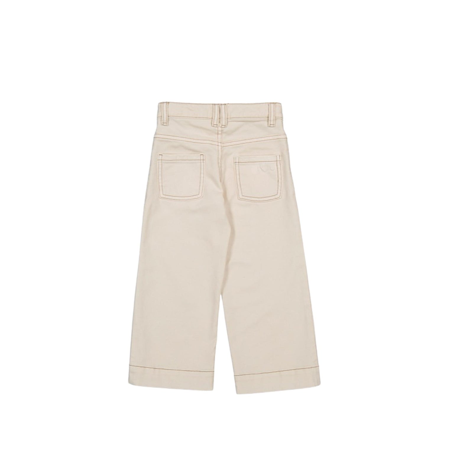 Girls’ Twill Marine Wide Leg Pants-Almond