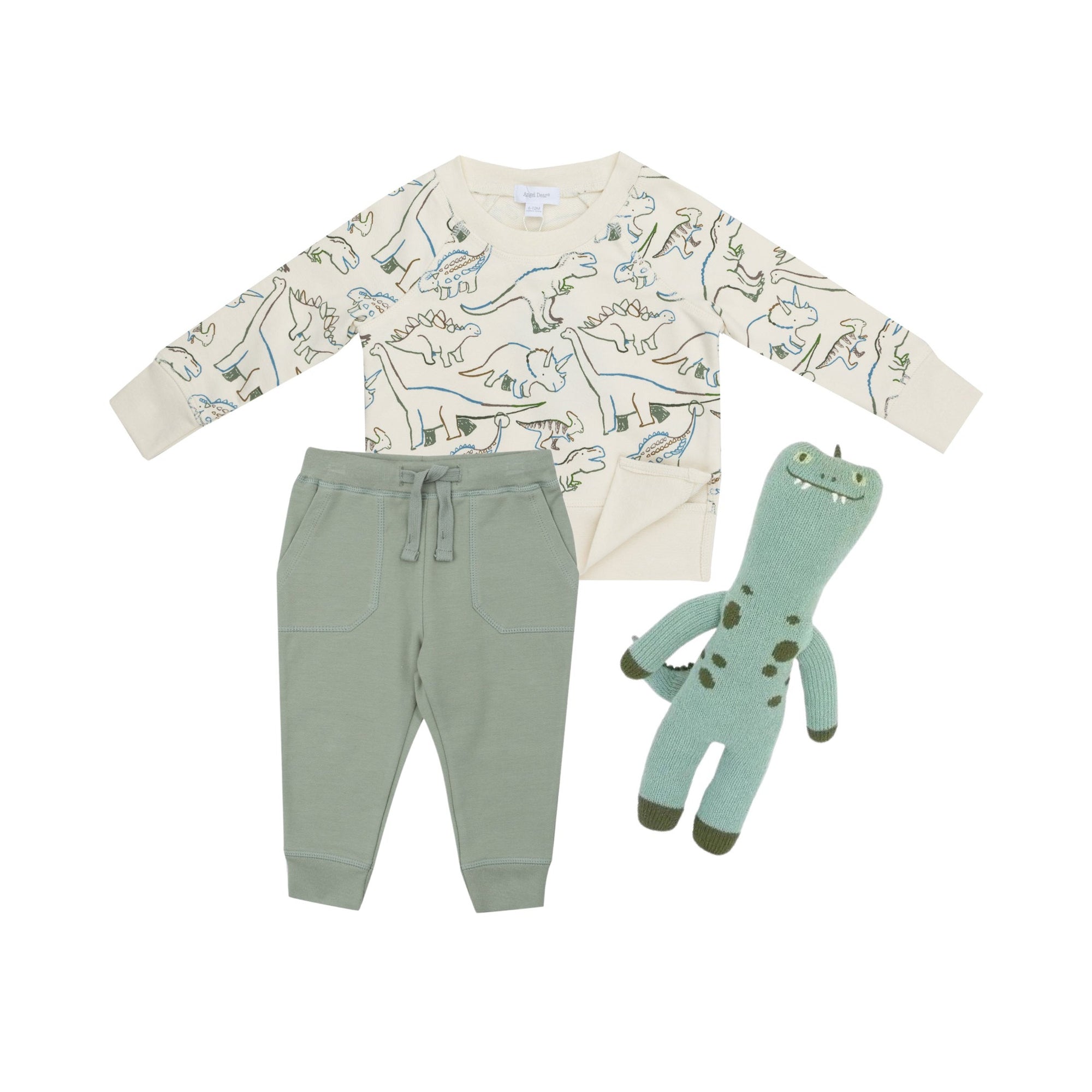 Artsy Dino Raglan Sweatshirt & Jogger Set