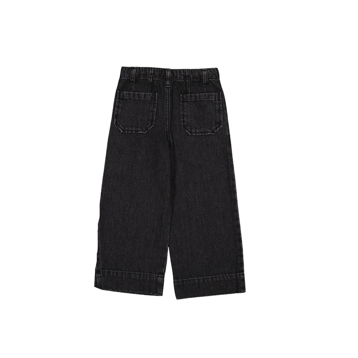 Wide Leg Black Denim Girls’ Jeans