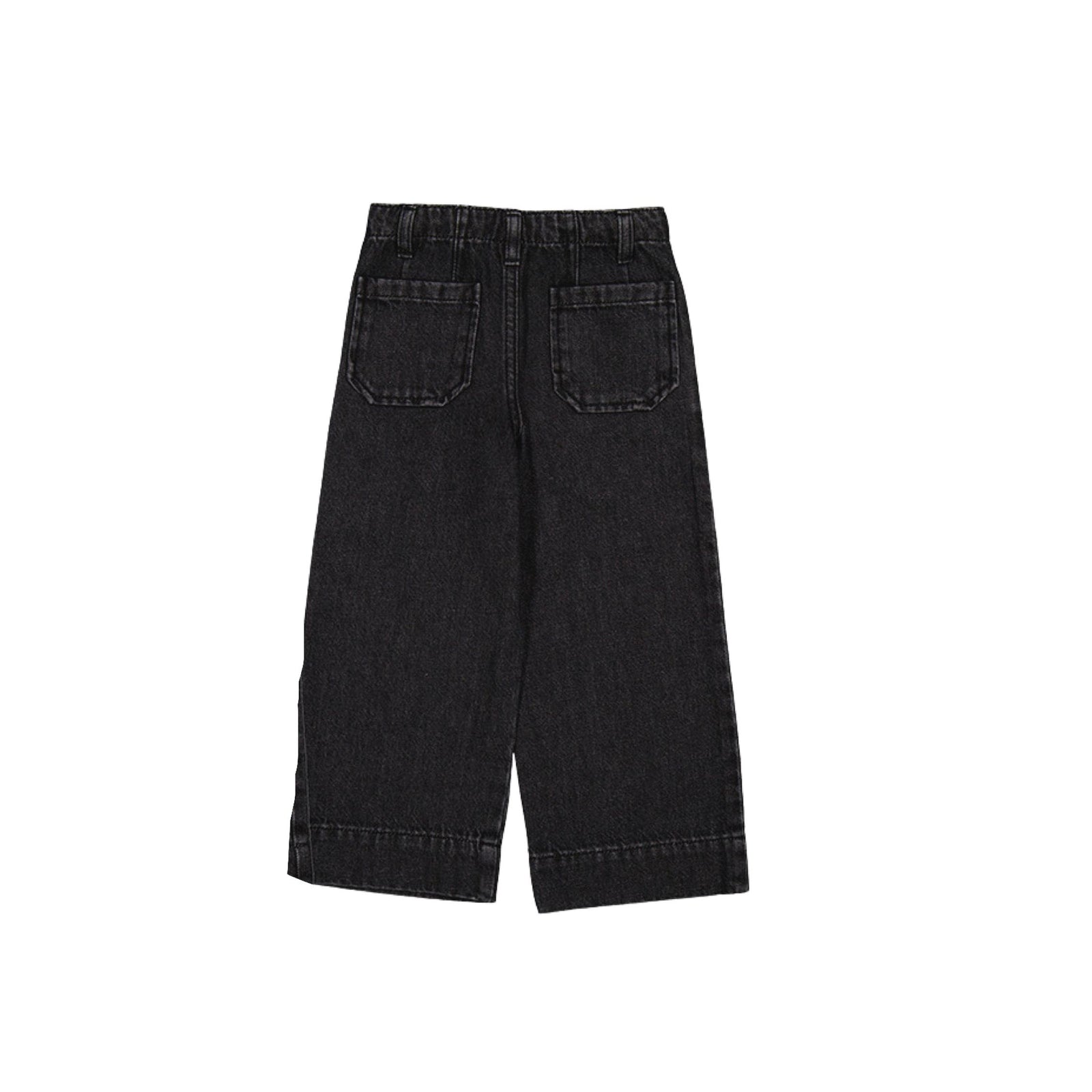 Wide Leg Black Denim Girls’ Jeans
