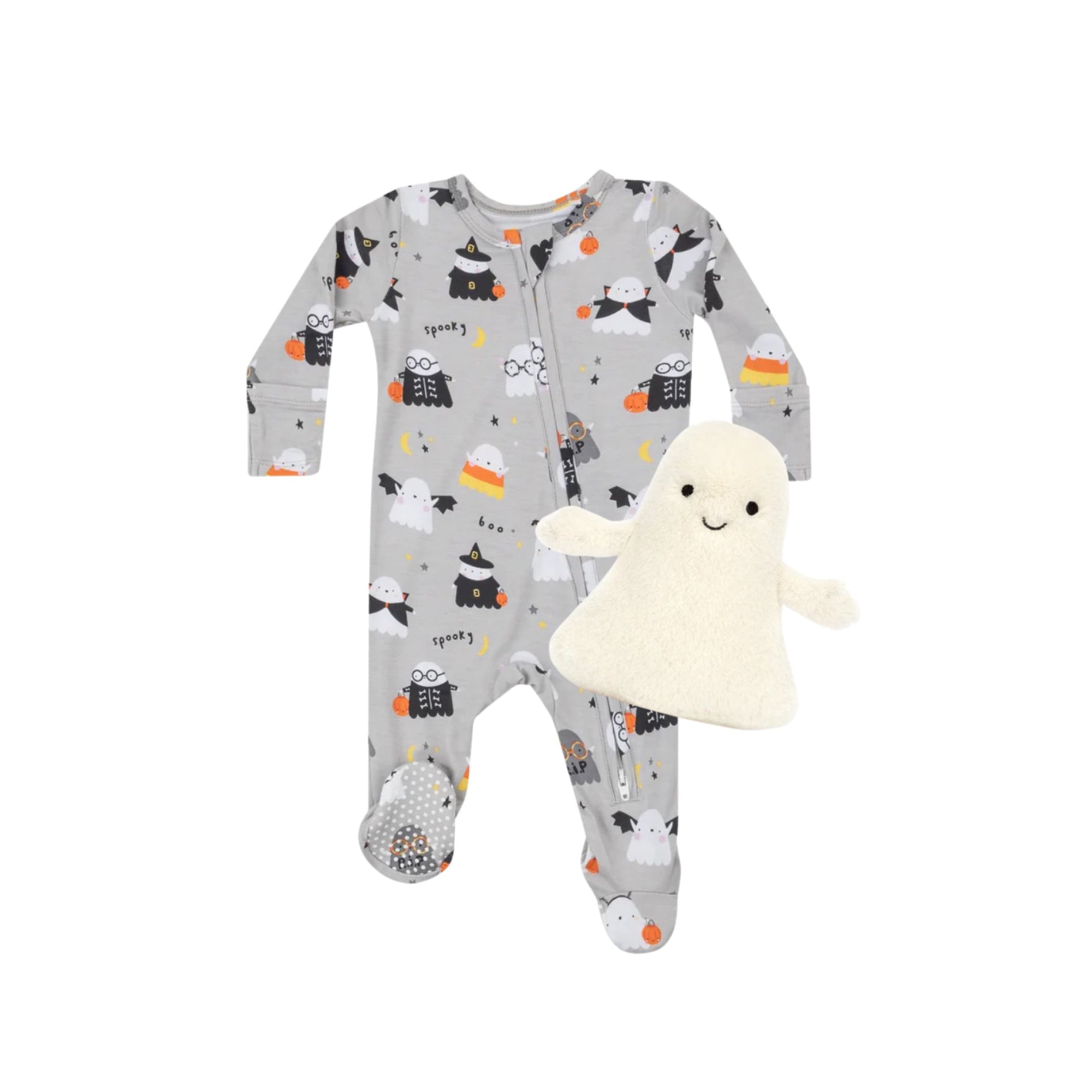 Costumed Ghost 2-Way Zipper Footie