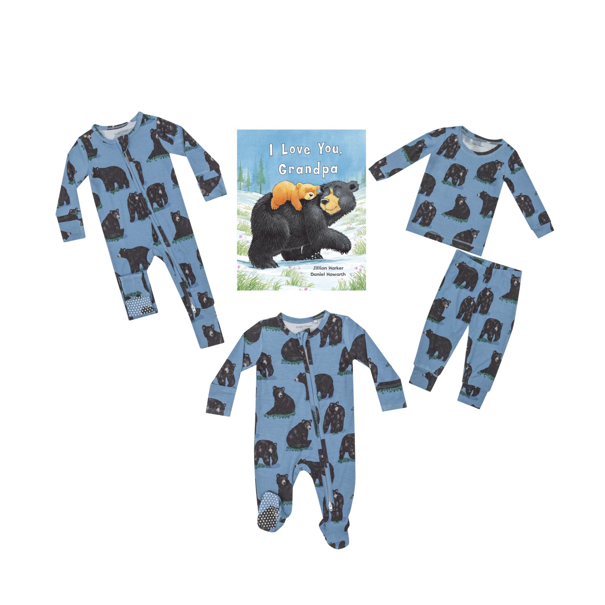 Black Bears 2-Way Zipper Romper