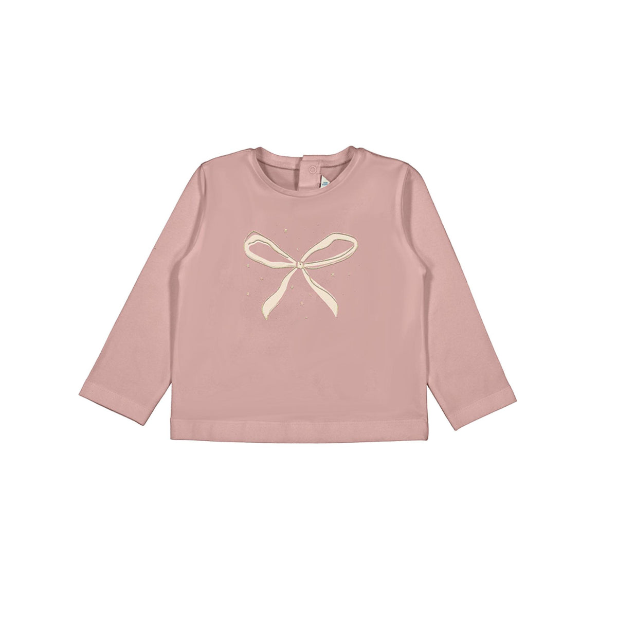 Girls’ Blush Bow Motif Shirt