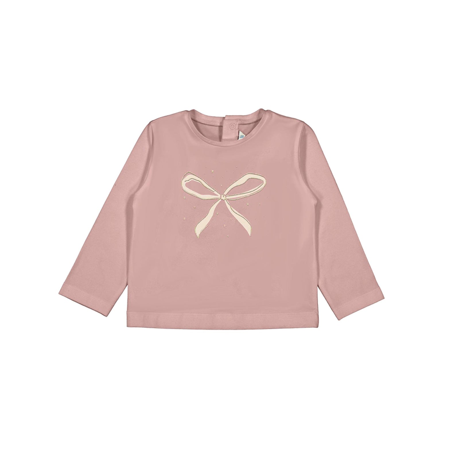 Girls’ Blush Bow Motif Shirt