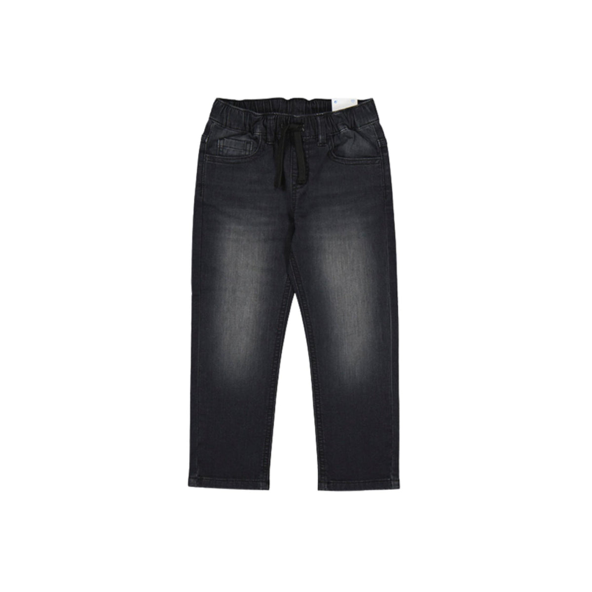 Boys’ Washed Black Denim Jogger Pant