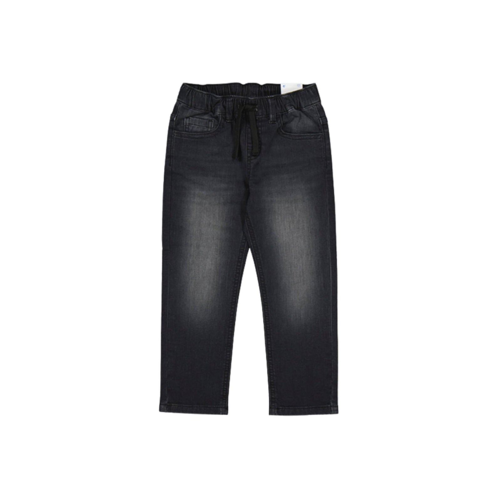 Boys’ Washed Black Denim Jogger Pant