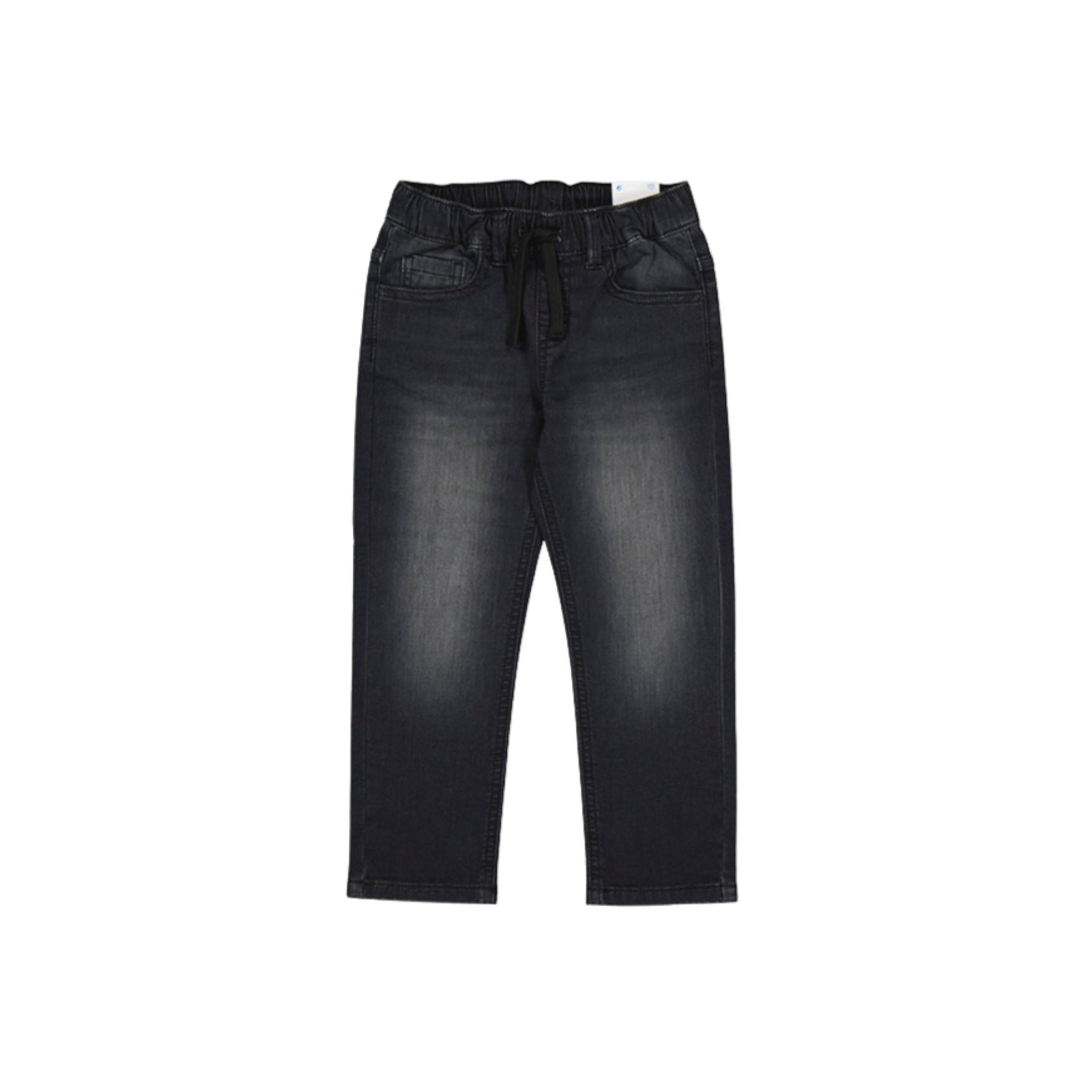 Boys’ Washed Black Denim Jogger Pant