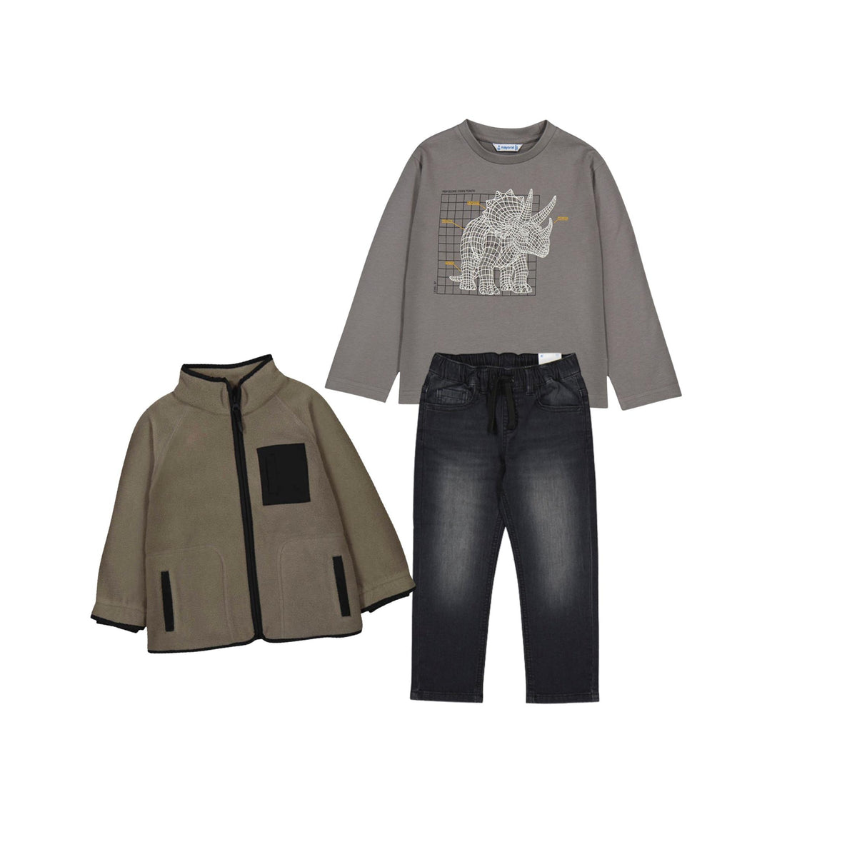 Boys’ Washed Black Denim Jogger Pant