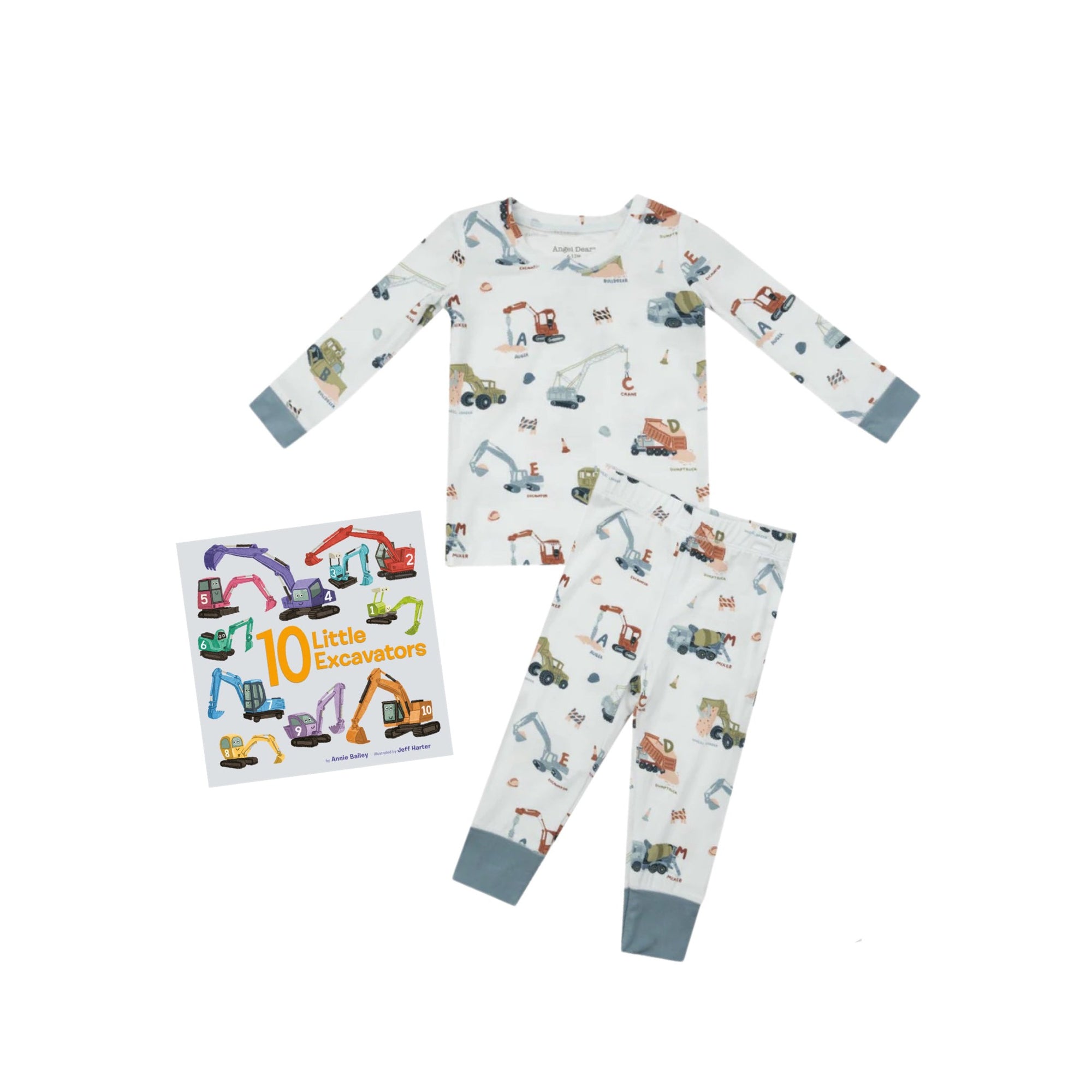 Construction Alphabet Long Sleeve Loungewear Set